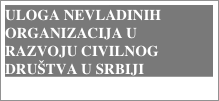 Uloga nevladinih organizacija u razvoju civilnog društva u Srbiji